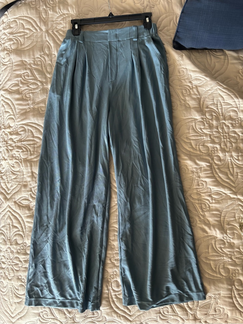 HALARA Wide Leg Pleated Pants in Dusty Blue - Picture 6 of 14